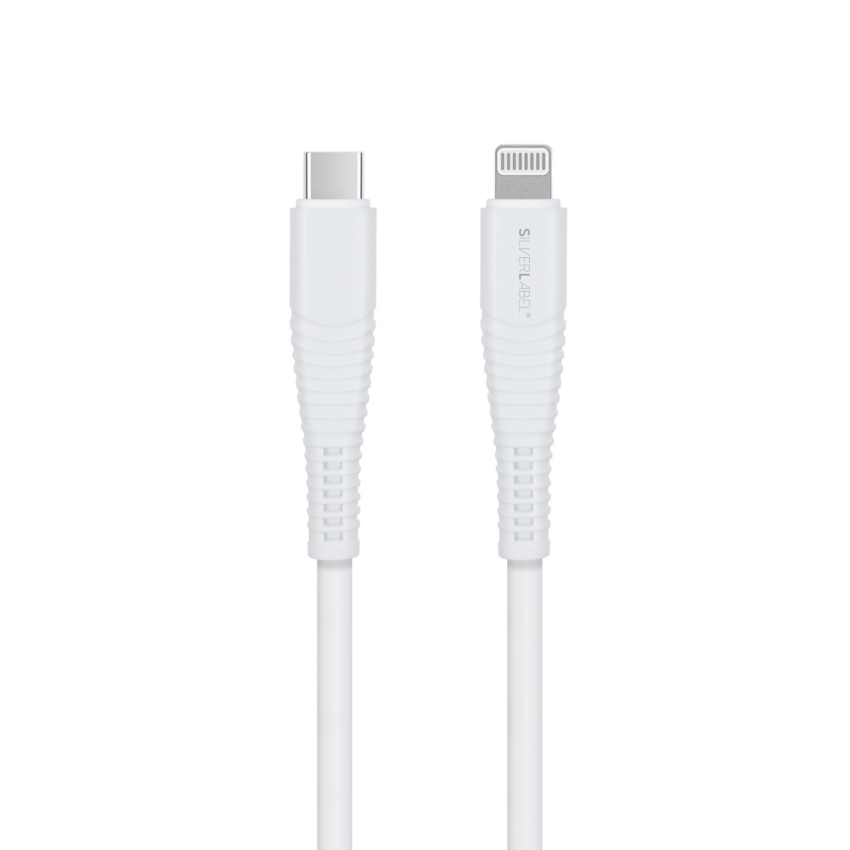 SilverLabel 1m USB-C to Lighting Cable White