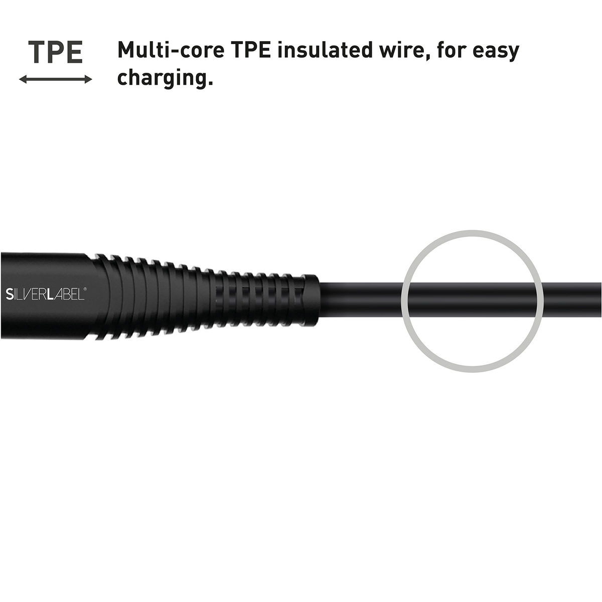 SilverLabel 1m USB-C to USB-C Cable Black