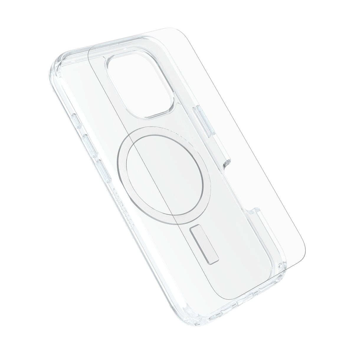 OtterBox Symmetry Clear MagSafe Cover + Premium Glass + Fast Charge Wall Charger 30W for iPhone 16 Pro