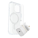 OtterBox Symmetry Clear MagSafe Cover + Premium Glass + Fast Charge Wall Charger 30W for iPhone 16 Pro Max-1