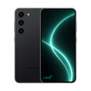 photo of Samsung Galaxy S23 plus black with mint+ wallpaper