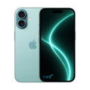 Photo of iPhone 16 plus teal with mint+ wallpaper