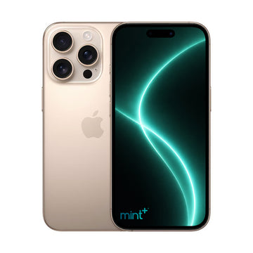 Photo of iPhone 16 pro dessert titanium with mint+ wallpaper